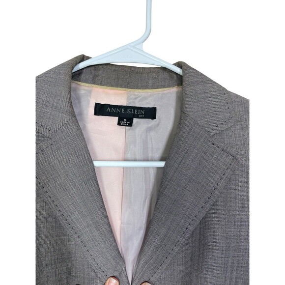 Anne Klein Suit  Sz 6 Women's Wool Blend Blazer Jacket Brown Career Office‎ - Picture 5 of 11